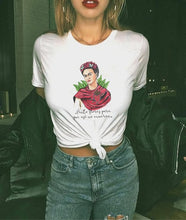 Load image into Gallery viewer, Cotton Tshirts Women Tees Print Tops T-shirt Femme Camiseta Feminina Camiseta Mujer Kadın Tişörtü
